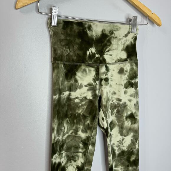 Lululemon Align High-Rise Crop 21" Diamond Dye Light Sage Medium Olive Sz2 - Picture 3 of 11